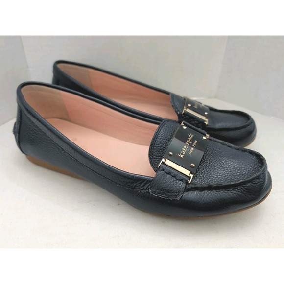 kate spade new york Shoes - Kate Spade New York Women's Cheshire Navy Blue Pebbled Leather Loafers Size 7B